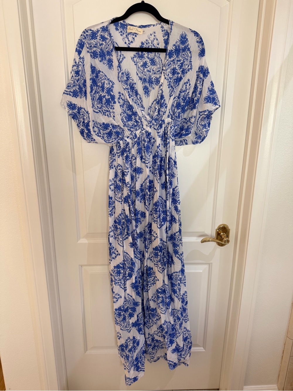 Bali Prema, White Floral Wrap Maxi Dress